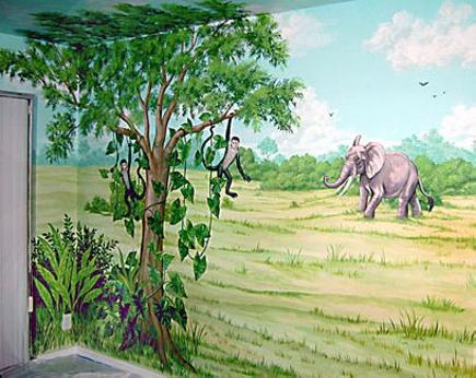Mural for Kids, Animal Theme - Mural Mural On The Wall, Inc.