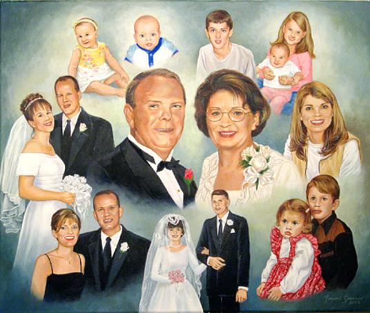 Family Portrait in Oil, Custom painted portrait, Mural Mural On The Wall, Inc.