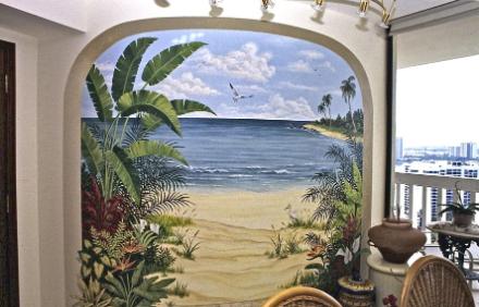 Trompe L'Oeil Archway to the Beach,  Mural Mural On The Wall Inc.